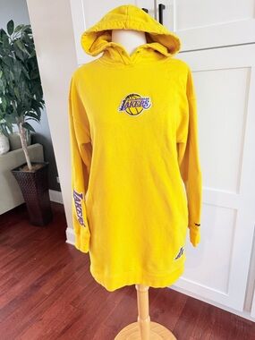 Los Angeles Lakers Yellow Pullover Hoodie Dress XS
